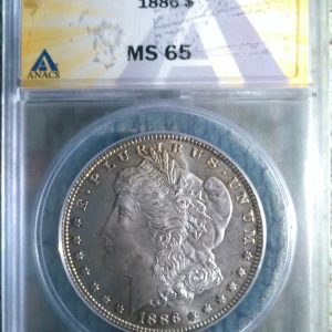 1886 MORGAN SILVER DOLLAR MS65 ANACS