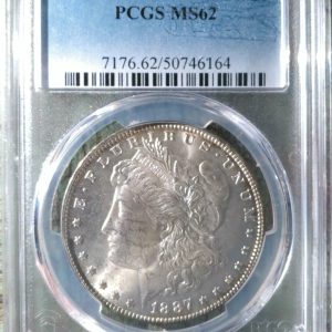 1887-O MORGAN SILVER DOLLAR MS62 PCGS