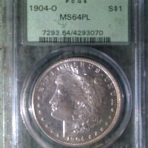 1904-0 MORGAN SILVER DOLLAR MS64PL PCGS