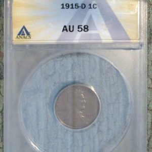 1915-D LINCOLN WHEAT CENT AU58 ANACS