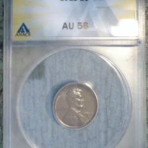 1918 LINCOLN WHEAT CENT AU58 ANACS