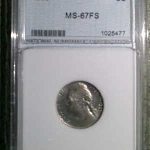 1939 JEFFERSON NICKEL MS67FS NNC