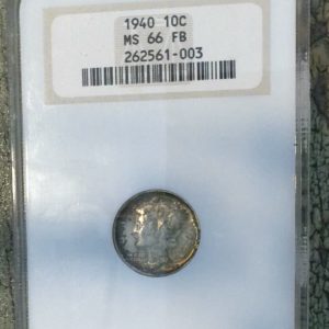 1940 MERCURY DIME MS66FB NGC