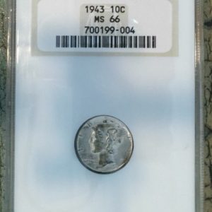 1943 MERCURY DIME MS66 NGC