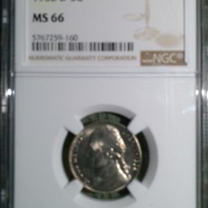 1952-D JEFFERSON NICKEL MS66 NGC