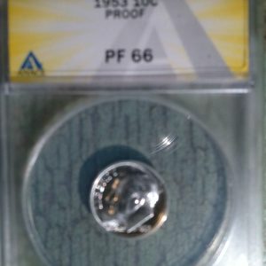 1953 ROOSEVELT PROOF DIME PF66 ANACS