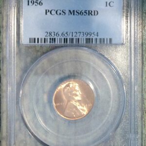 1956 LINCOLN WHEAT CENT MS65RD PCGS