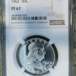 1962 FRANKLIN HALF DOLLAR PROOF PF67 NGC