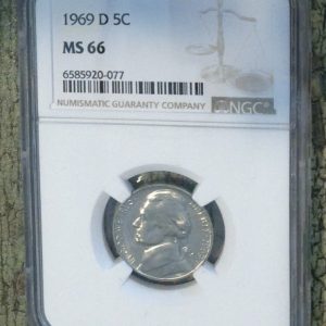 1969-D JEFFERSON NICKEL MS66 NGC