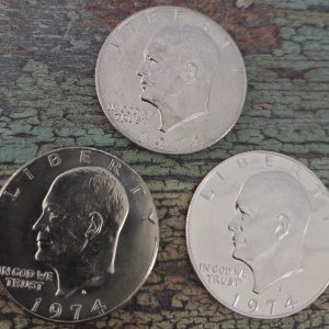 1973, 1973-D, 1973-S  EISENHOWER CLAD DOLLAR SET UNCIRCULATED MS