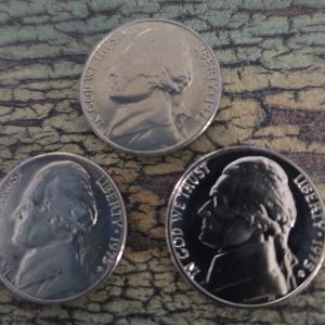 1975, 1975-D, 1975-S JEFFERSON NICKEL UNCIRCULATED MINT STATE