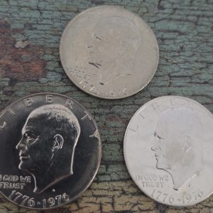 1976, 1976-D, 1976-S  EISENHOWER CLAD DOLLAR SET UNCIRCULATED MS