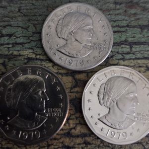1980-P, 1980-D, 1980-S  SUSAN B. ANTHONY DOLLAR SET UNCIRCULATED MS