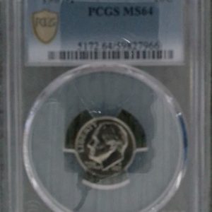 1987-P ROOSEVELT DIME MS64 PCGS