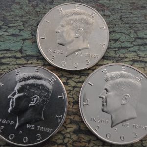 2003-P, 2003-D, 2003-S KENNEDY CLAD HALF DOLLAR SET UNCIRCULATED MS