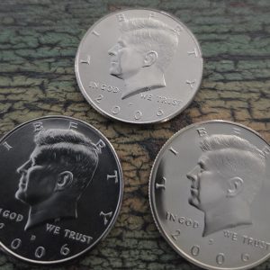 2006-P, 2006-D, 2006-S KENNEDY CLAD HALF DOLLAR SET UNCIRCULATED MS