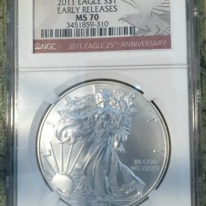 2011 SILVER EAGLE MS70 NGC