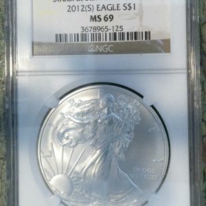 2012-S SILVER EAGLE DOLLAR MS69 NGC