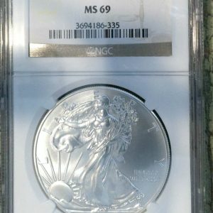 2013 SILVER EAGLE DOLLAR MS69 NGC