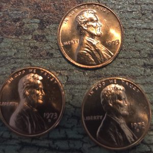 1973, 1973-D, 1973-S LINCOLN MEMORIAL CENT SET MS