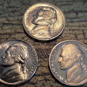 1988-P, 1988-D, 1988-S JEFFERSON NICKEL UNCIRCULATED MINT STATE