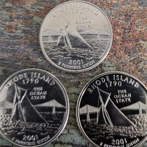 2001-P, 2001-D, 2001-S 50 STATES SET RHODE ISLAND UNCIRCULATED MS