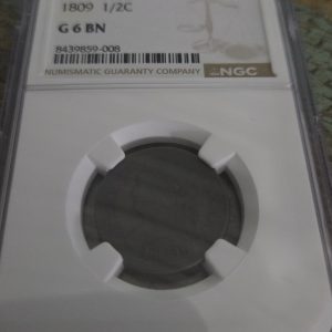 1809 CLASSIC HALF CENT GRADED G6 BY NGC