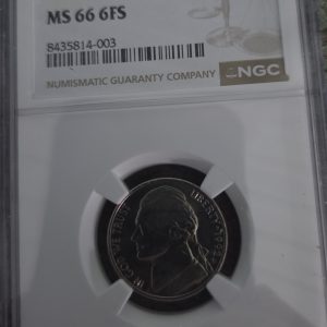 1992-D JEFFERSON NICKEL GRADED MS66 6FS BY NGC
