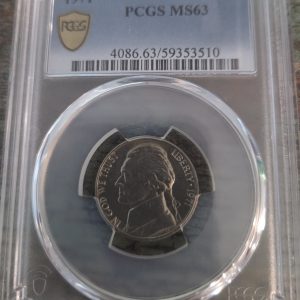 1971 JEFFERSON NICKEL GRADED MS63 BY PCGS