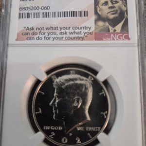 2021-P KENNEDY HALF DOLLAR MS67 NGC