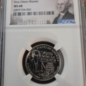 2022-P WASHINGTON QUARTER GRADED MS68 BY NGC NINA OTERO-WARREN