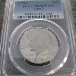 1979-S KENNEDY HALF DOLLAR GRADED PR69DCAM BY PCGS