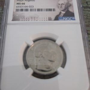 2022-S WASHINGTON QUARTER GRADED MS66 BY NGC MAYA ANGELOU