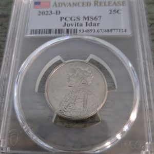 2023-D WASHINGTON QUARTER GRADED MS67 BY PCGS-JOVITA IDAR