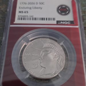 2026-D ENDURING LIBERTY HALF DOLLAR GRADED MS65 BY NGC