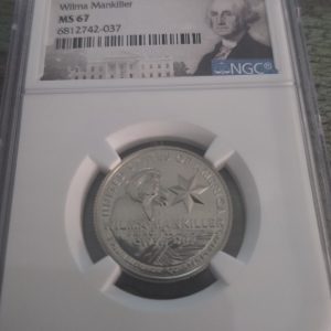 2022-D WASHINGTON QUARTER GRADED MS67 BY NGC WILMA MANKILLER